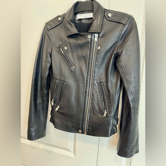 IRO Han Black Leather Jacket - Picture 3 of 8